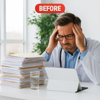 Stressed Doctor Before